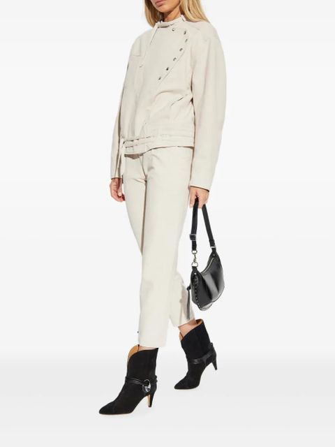 ISABEL MARANT Timea buttoned-belted jacket - Neutrals - zdjęcie produktu nr 2