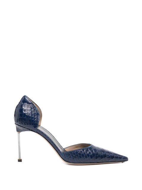 TOM FORD Spire D'orsay crocodile-effect pumps - Blue - zdjęcie produktu nr 1