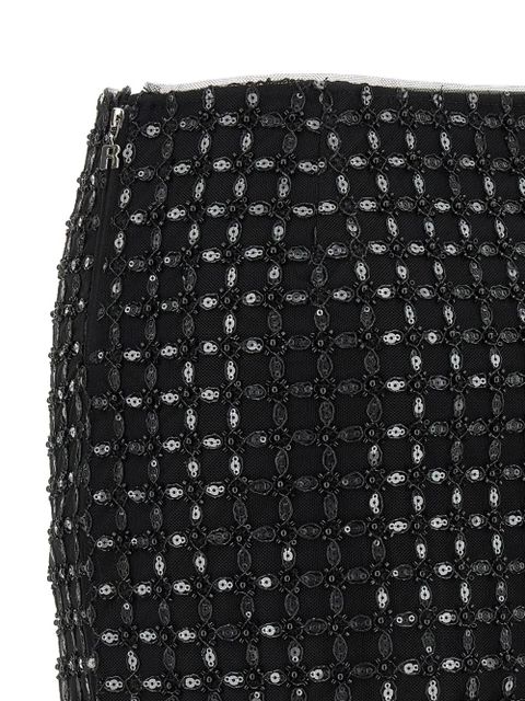 ROTATE BIRGER CHRISTENSEN sequin-embroidered mini skirt - Black