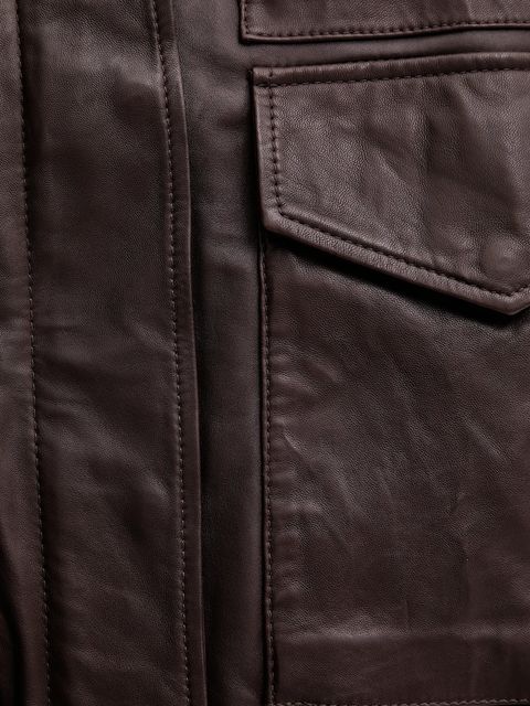 AllSaints kurtka skórzana CLAY kolor czerwony przejściowa W108LD