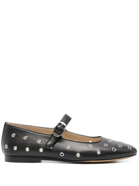 Le Monde Beryl eyelet-studded ballet flats - Black - zdjęcie produktu nr 1