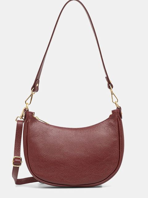 Answear.LAB torebka skórzana kolor bordowy - zdjęcie produktu nr 1