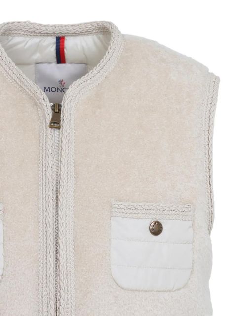 Moncler front-pocket zip-up gilet - Neutrals