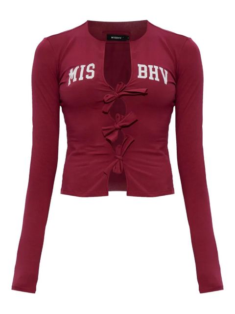 MISBHV bow-detail blouse - Red - zdjęcie produktu nr 1