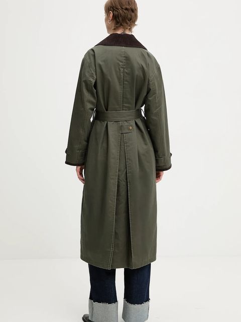 Abercrombie & Fitch płaszcz kolor zielony KI144-5195-340