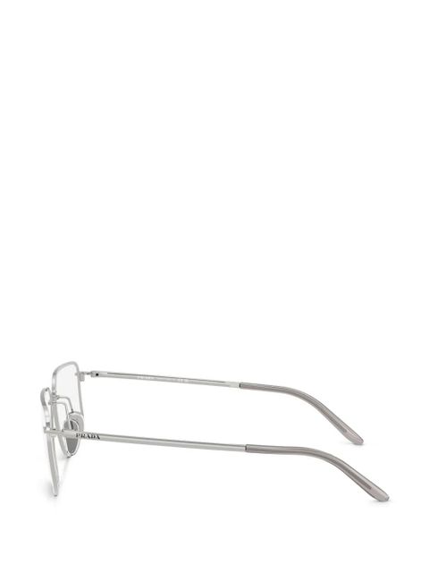 Prada Eyewear rectangle glasses - Silver