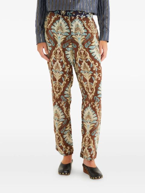 FARM Rio arabesque print trousers - Brown - zdjęcie produktu nr 1