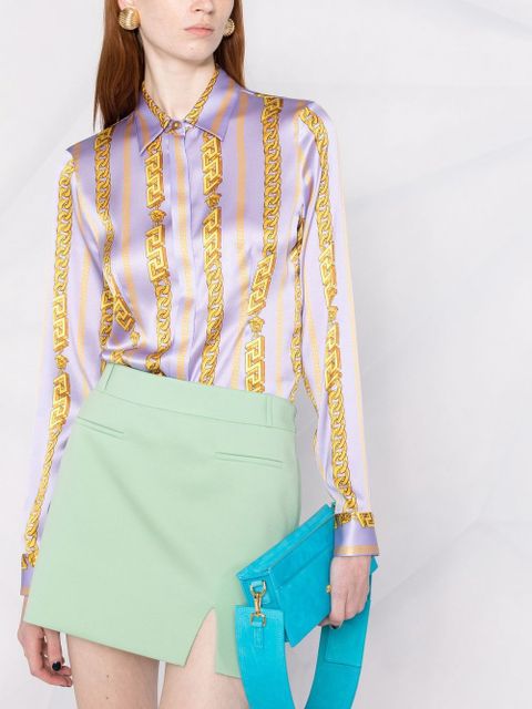 Versace La Greca print blouse - Purple