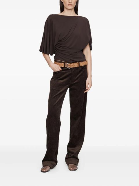 Christopher Esber fluted jersey top - Brown - zdjęcie produktu nr 2