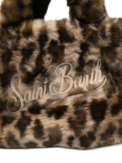 MC2 Saint Barth animal-print embroidered mini bag - Brown