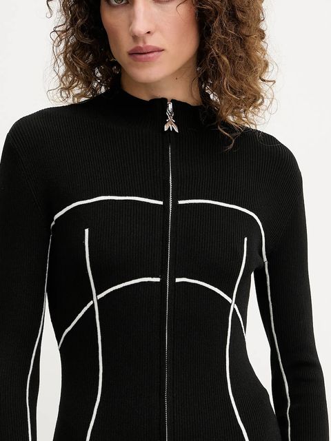 Patrizia Pepe sukienka kolor czarny midi dopasowana 8A1522 K265