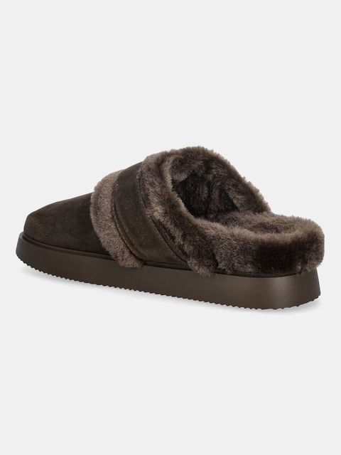 Steve Madden kapcie zamszowe Cozy Up kolor brązowy 11004964