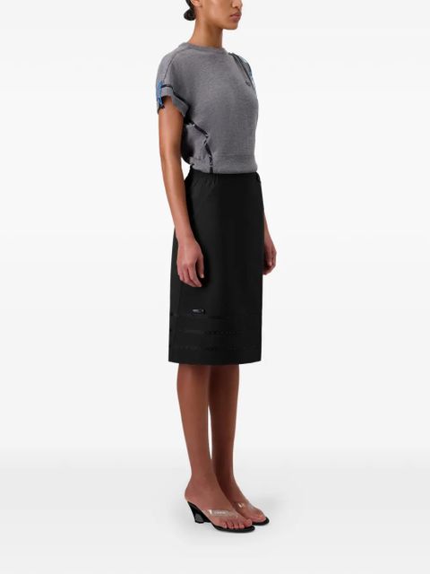 Coperni seam detail midi skirt - Black