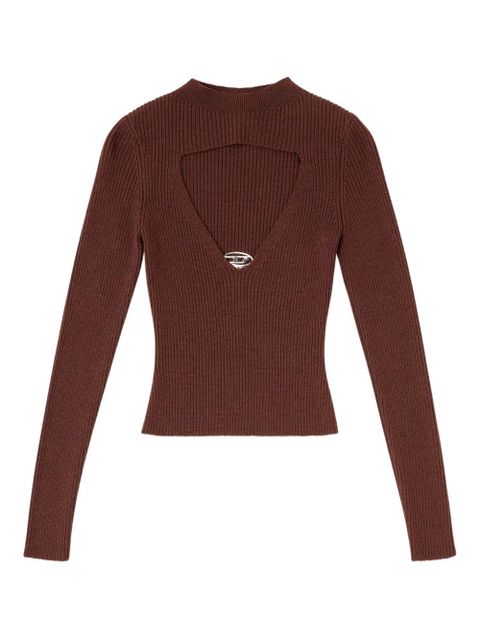 Diesel M-Olina ribbed top - Brown - zdjęcie produktu nr 1