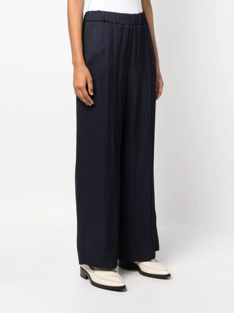 Jil Sander wide-leg elasticated-waistband trousers - Blue - zdjęcie produktu nr 2