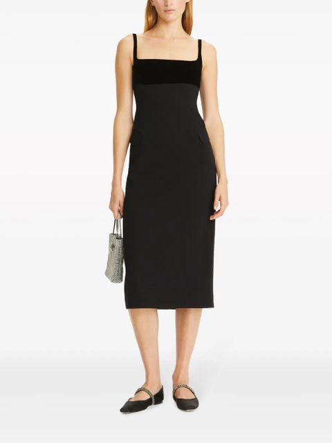 Tory Burch crepe slip midi dress - Black