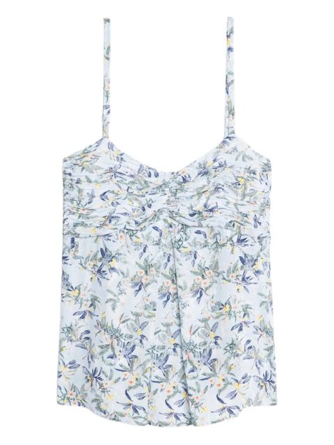 Zadig&Voltaire Cippie floral-print smocked top - Blue - zdjęcie produktu nr 1