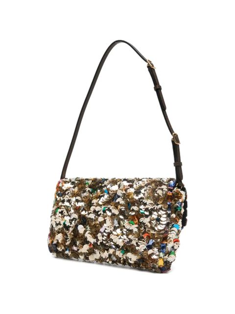 Valentino Garavani sequinned shoulder bag - Gold