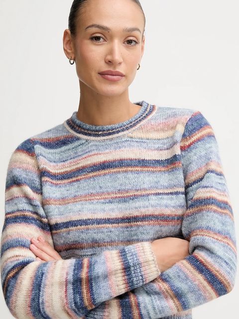 Pepe Jeans sweter z domieszką wełny damski kolor niebieski PL7000057