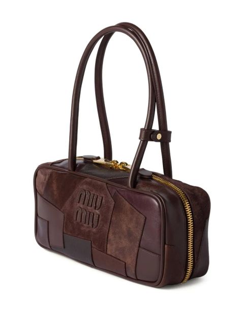 Miu Miu Beau patchwork tote bag - Brown