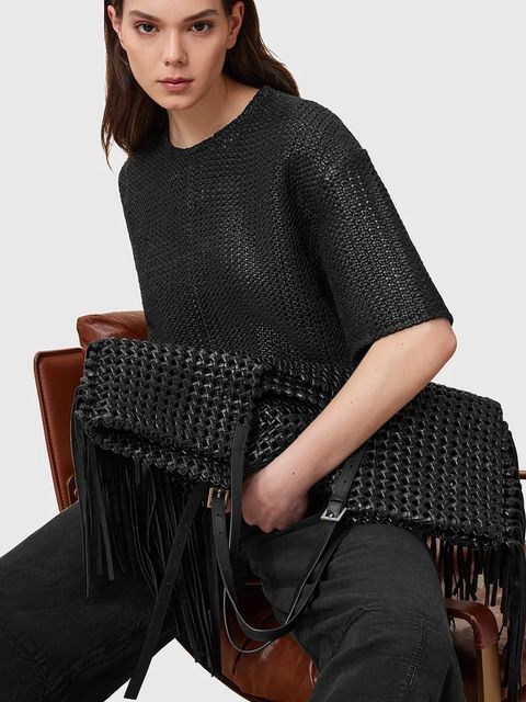 AllSaints torebka skórzana ARA kolor czarny W378XC