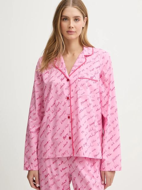 Dkny piżama bawełniana kolor fioletowy bawełniana YI90085