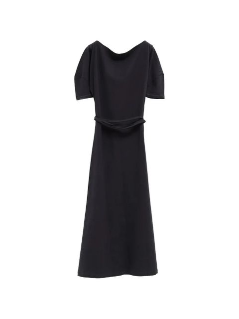 LEMAIRE off-shoulder tie-waist midi dress - Black - zdjęcie produktu nr 2