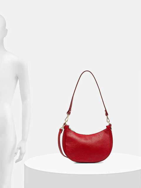 Answear.LAB torebka skórzana kolor czerwony