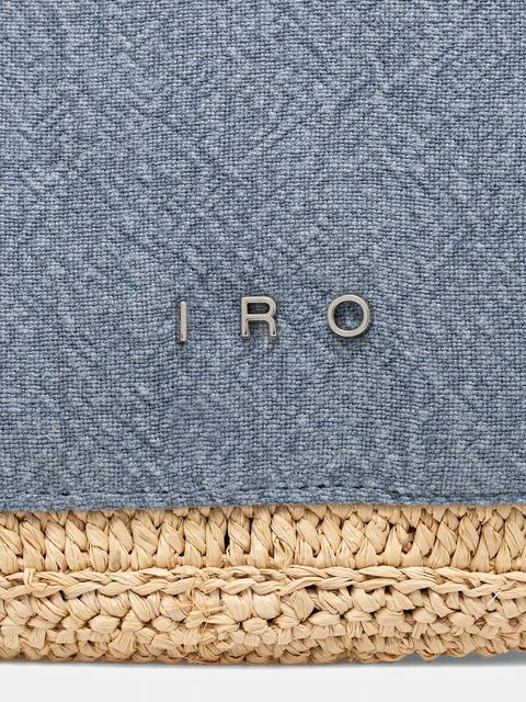 IRO torebka z rafii kolor niebieski WM44NARCYT