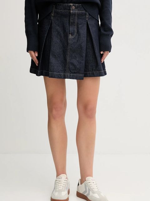 Calvin Klein Jeans spódnica jeansowa kolor granatowy mini rozkloszowana LV047C717G - zdjęcie produktu nr 1