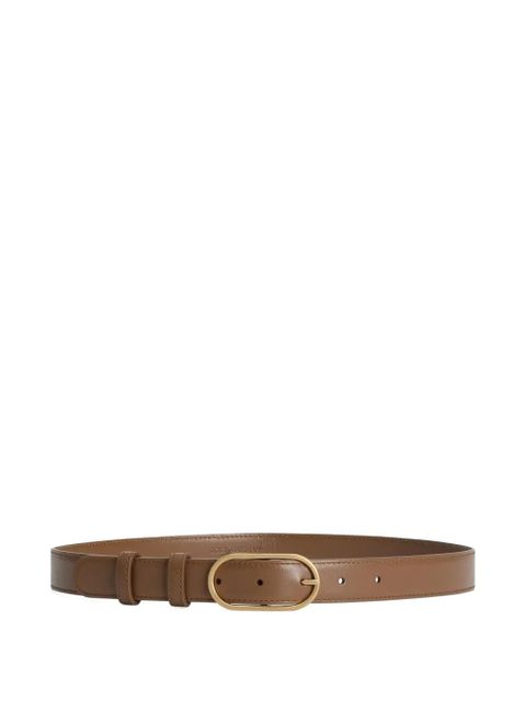 Dolce & Gabbana oval-buckle leather belt - Brown - zdjęcie produktu nr 1