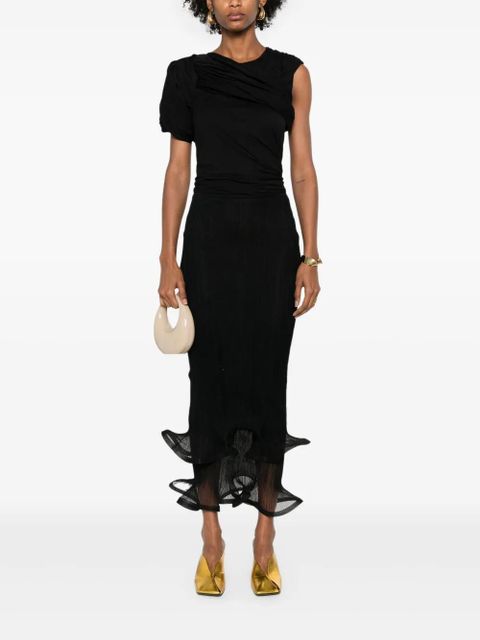 Simkhai Kelso ruffle-detail skirt - Black - zdjęcie produktu nr 2