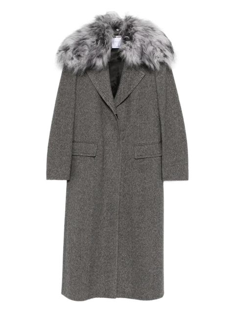 Blumarine fur-collar coat - Grey - zdjęcie produktu nr 1