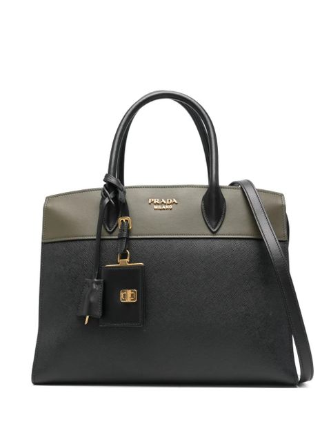 Prada padlock-detail shoulder bag - Black - zdjęcie produktu nr 1