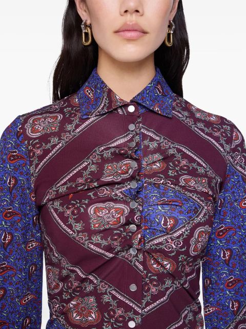 Rabanne paisley-print shirt - Blue