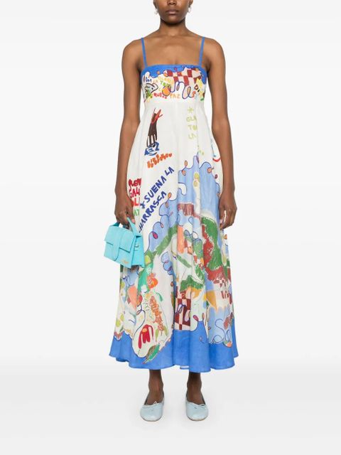 ALEMAIS Nadia maxi dress - Blue