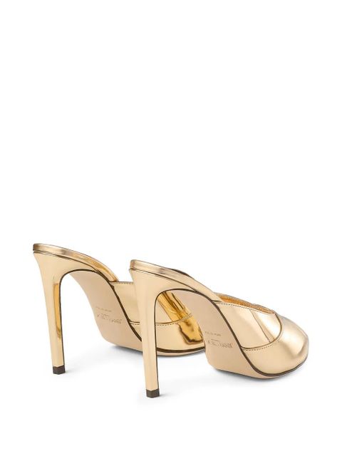 Jimmy Choo Brigitte peep-toe mules - Gold