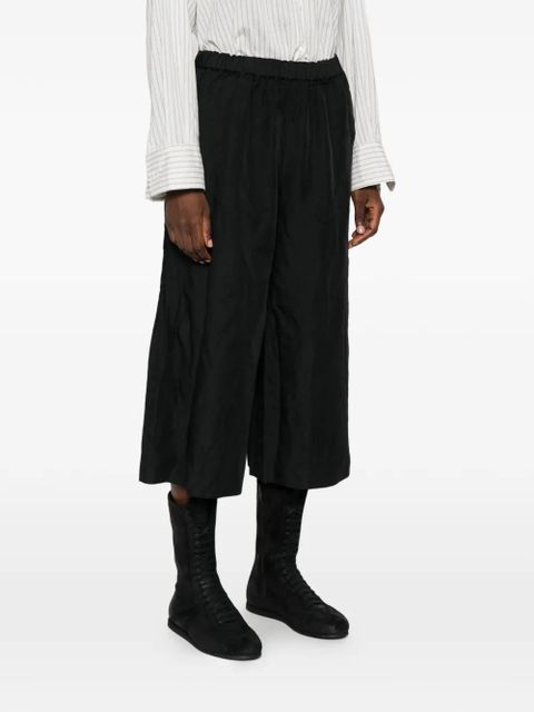 Comme Des Garçons elasticated-waist cropped trousers - Black