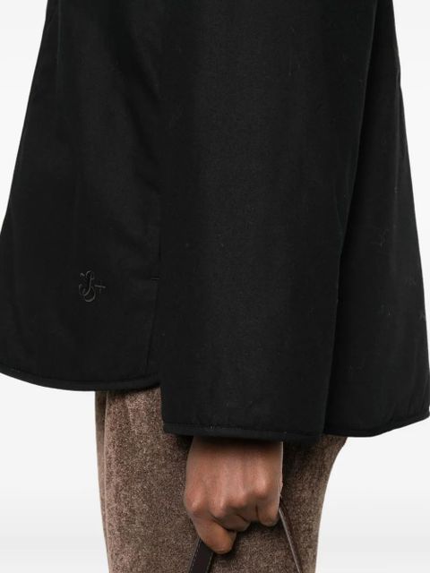 Jil Sander zip-front quilted coat - Black