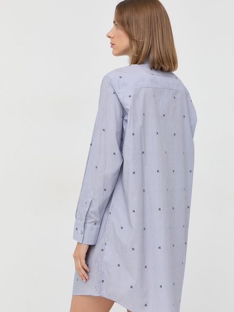 Karl Lagerfeld sukienka bawełniana kolor granatowy mini prosta