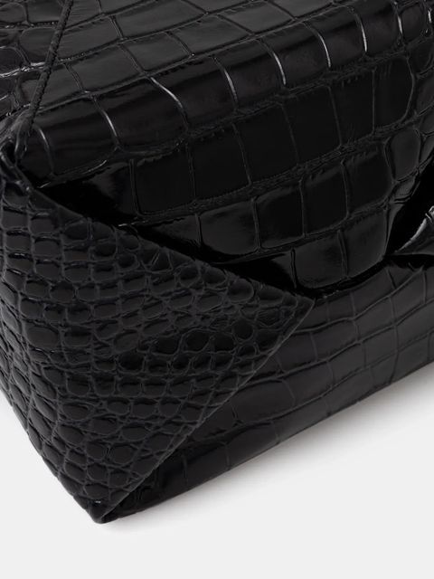 MM6 Maison Margiela torebka skórzana kolor czarny SB6WD0042.P8650.T8013