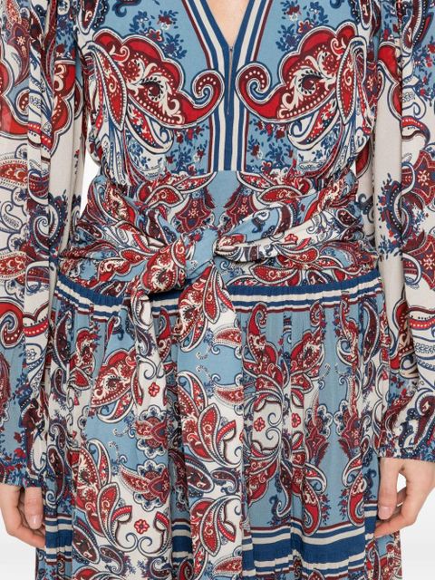 FARM Rio Paisley Scarf tie-waist maxi dress - Blue