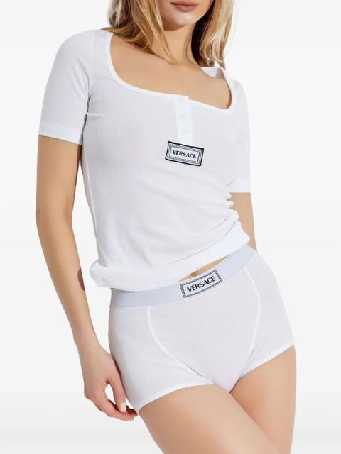 Versace logo-appliqué T-shirt - White