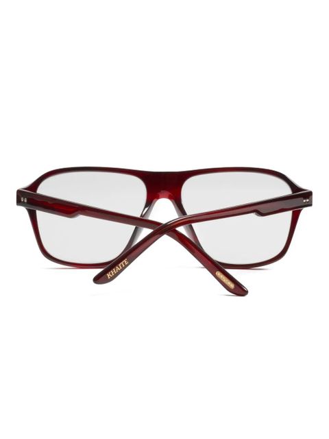 KHAITE x Oliver Peoples rectangle-frame glasses - Red