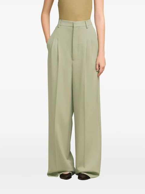 AMI Paris wide-leg tailored wool trousers - Green