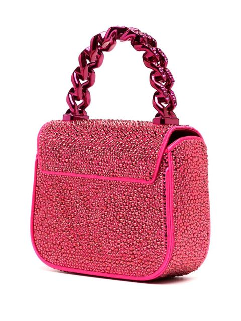 Versace La Medusa crystal-embellished mini bag - Pink