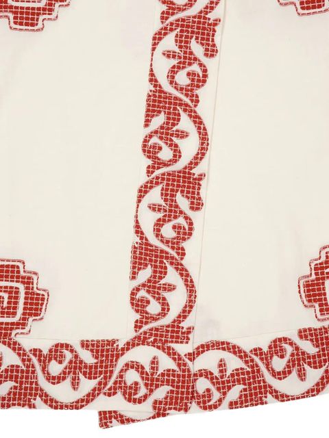 Johanna Ortiz halterneck embroidered dress - White