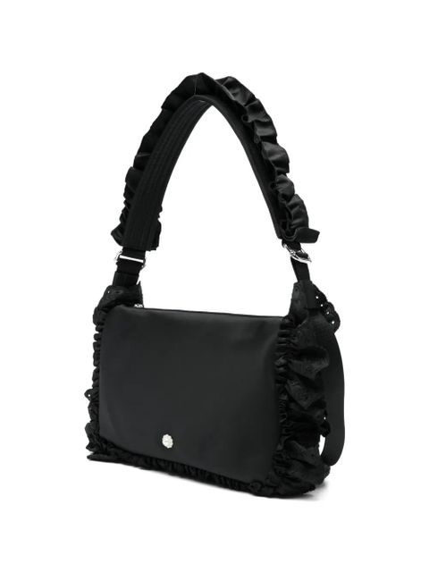 Simone Rocha embellished ruffled shoulder bag - Black
