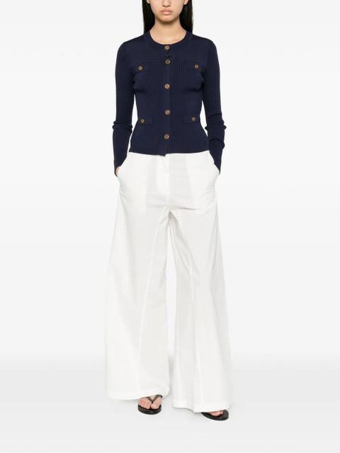 TWINSET ribbed-knit button-up cardigan - Blue - zdjęcie produktu nr 2