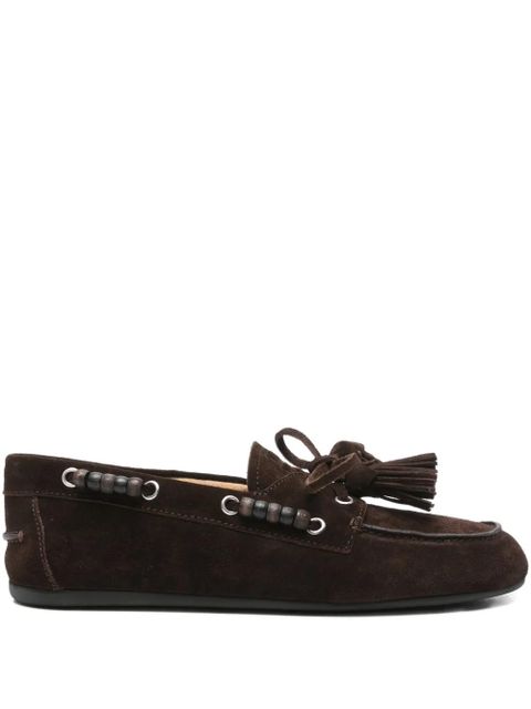 Miu Miu beaded tassels loafers - Brown - zdjęcie produktu nr 1